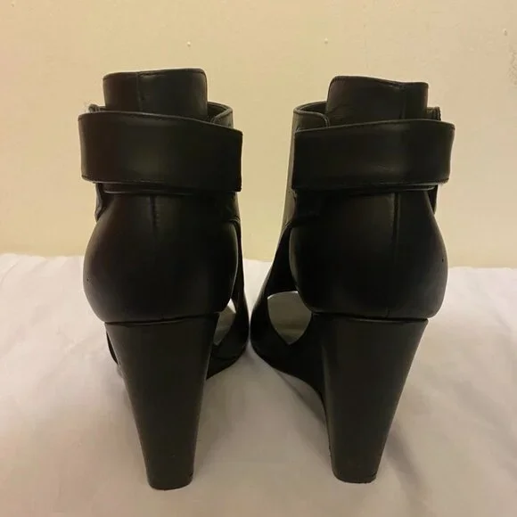 Vince Katia Black Women's Wedge Pump Heels - Picture 4 of 8